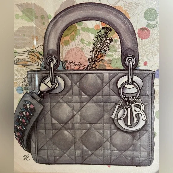 Framed Wall Art - NWT - Dior Purse - Picture 2 of 7